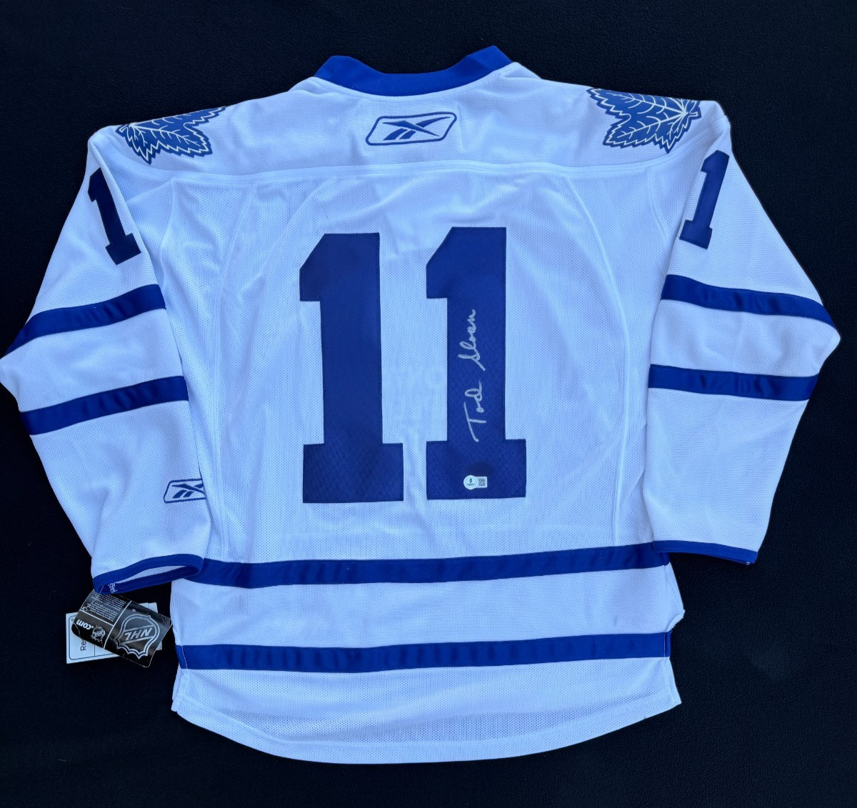 Tod Sloan Signed Toronto Maple Leafs Reebok Jersey Size S Beckett COA NWT RBK