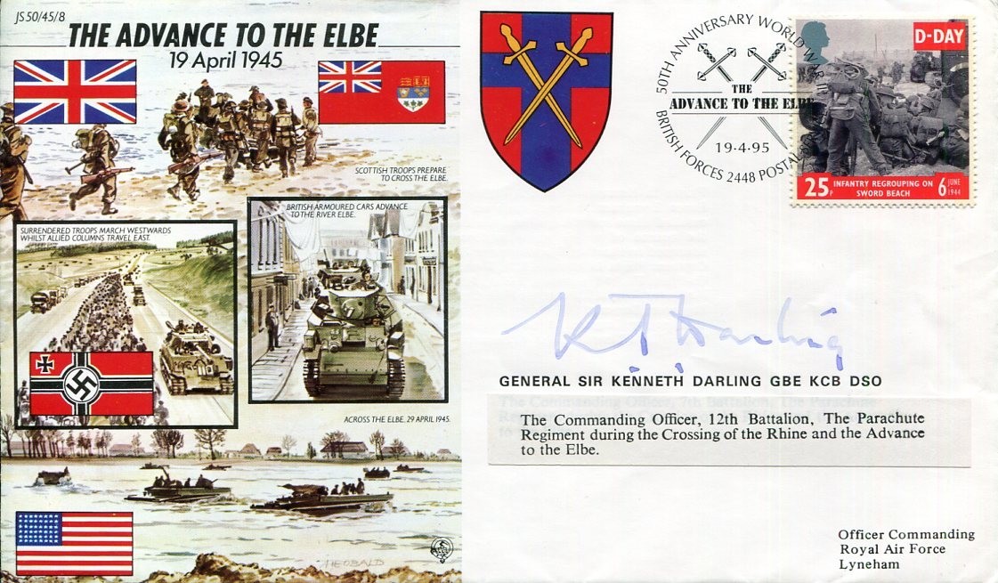 General Kenneth Darling WWII War Allied Forces Northern Europe Signed Autograph