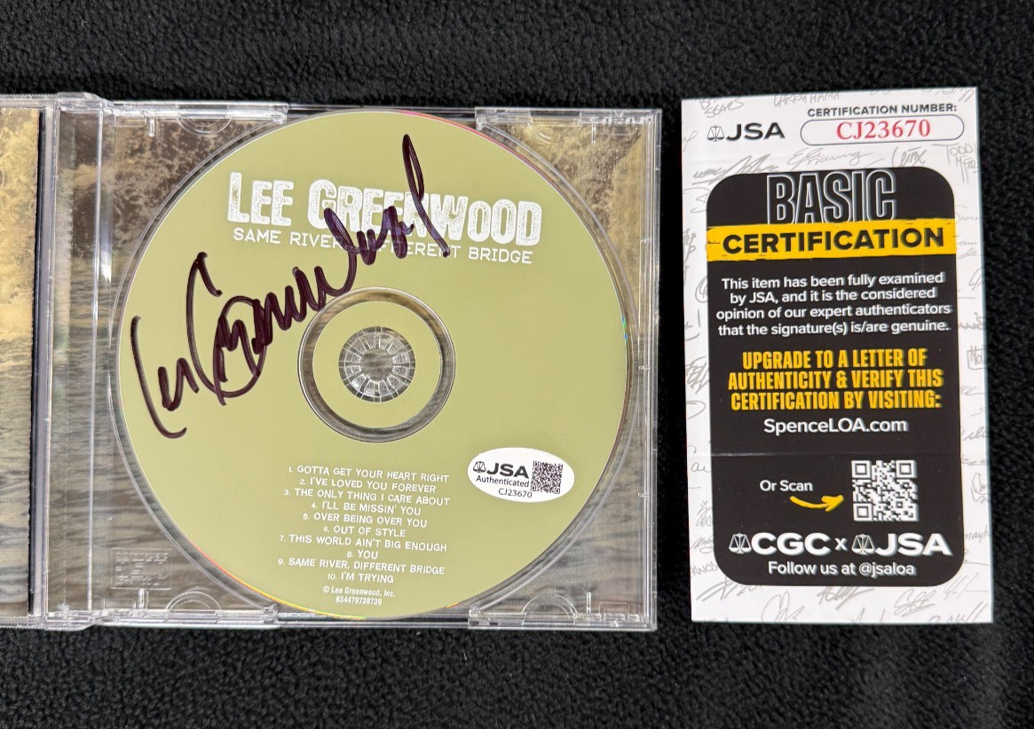Lee Greenwood Signed Same River Different Bridge CD JSA COA