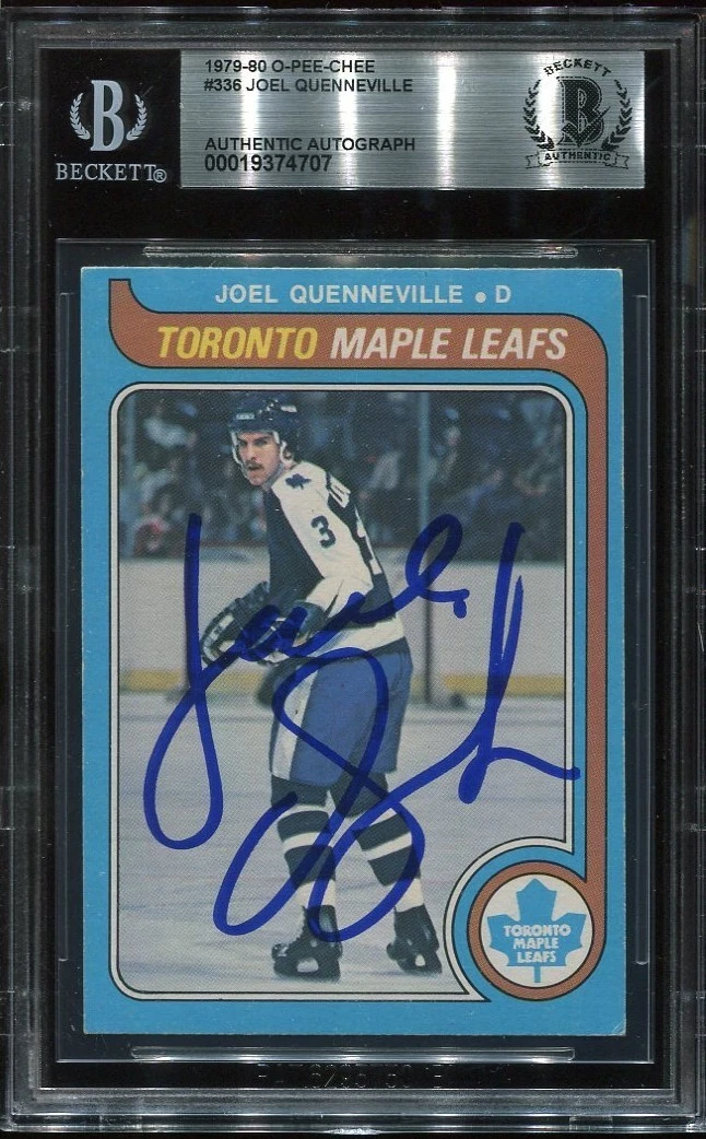 JOEL QUENNEVILLE signed autographed 1979 OPC ROOKIE CARD RC BECKETT (BAS)