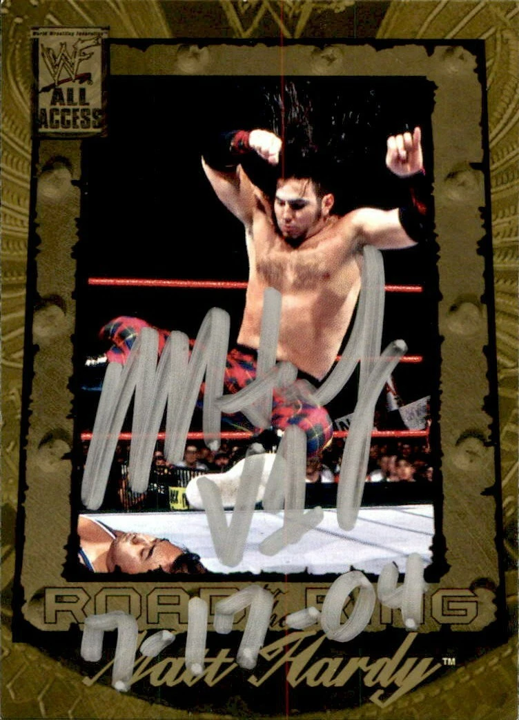Matt Hardy Signed 2002 Fleer WWF All Access Card #96 WWE