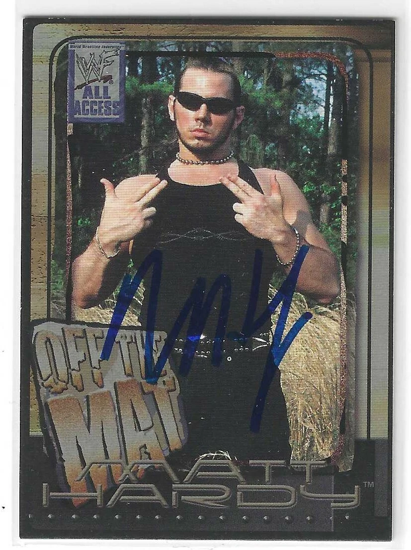 Matt Hardy Signed 2002 Fleer WWF All Access Card #78 WWE