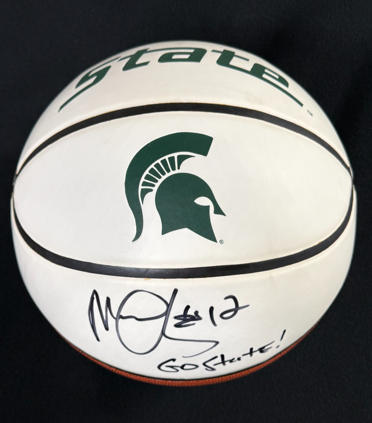 Mateen Cleaves Signed Inscribed Michigan State Logo Spartans Basketball JSA COA