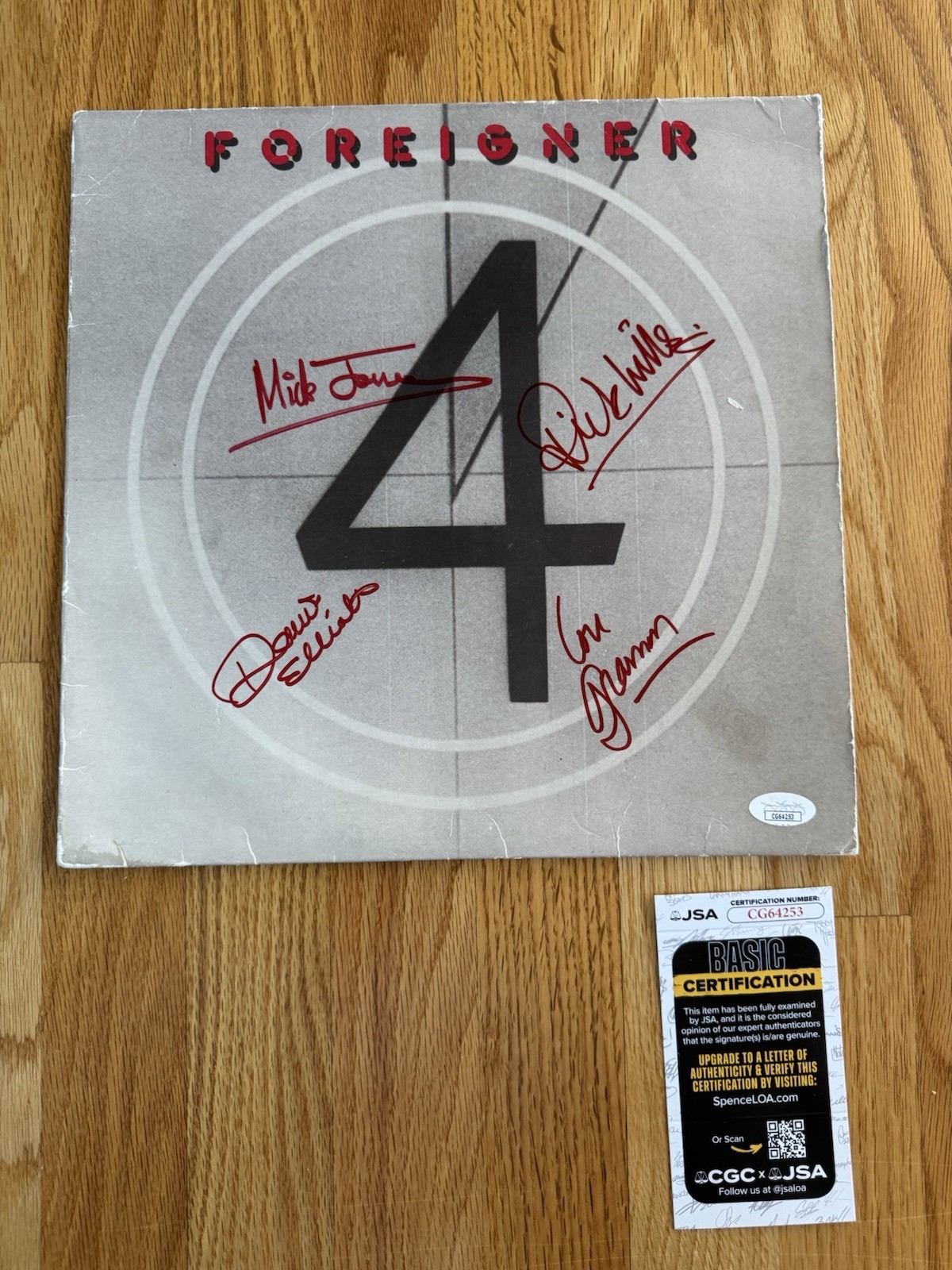 Fantastic SIGNED Autographed Foreigner 4 Album JSA Gramm Jones Wills Elliott