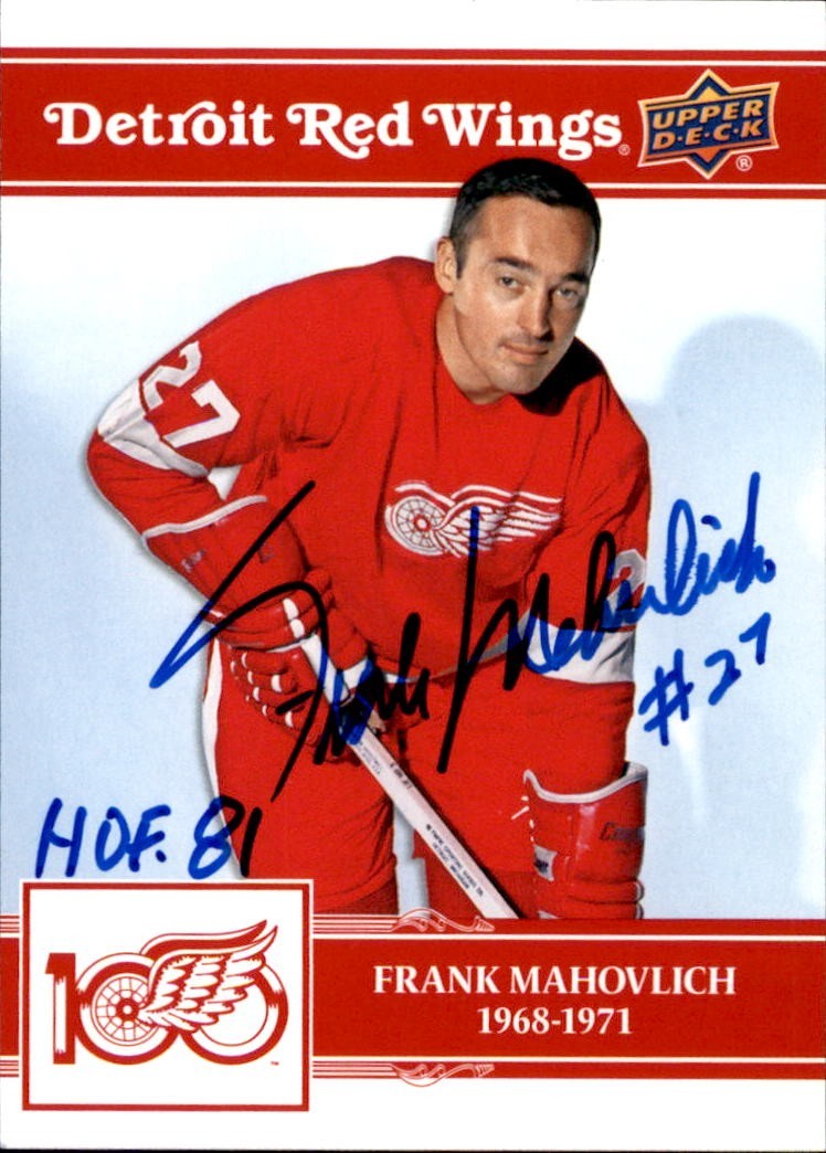 Frank Mahovlich Signed 2025/26 Upper Deck Detroit Red Wings Centennial Card #13