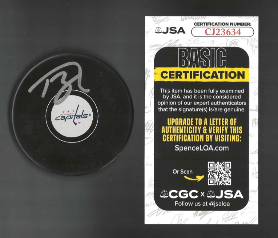 Pierre-Luc Dubois Signed Washington Capitals Puck JSA COA