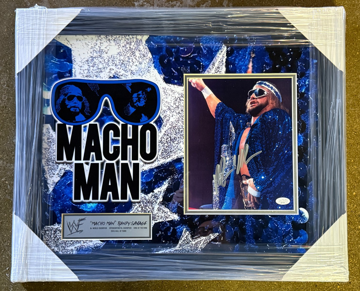 Macho Man Randy Savage Signed WWF 8x10 Photo Framed Showcase WWE WCW NWO JSA COA