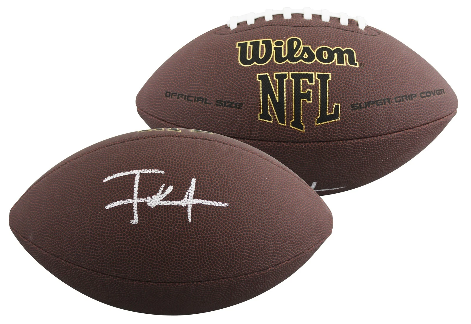 49ers Frank Gore Authentic Signed Wilson Super Grip Nfl Football BAS Witnessed