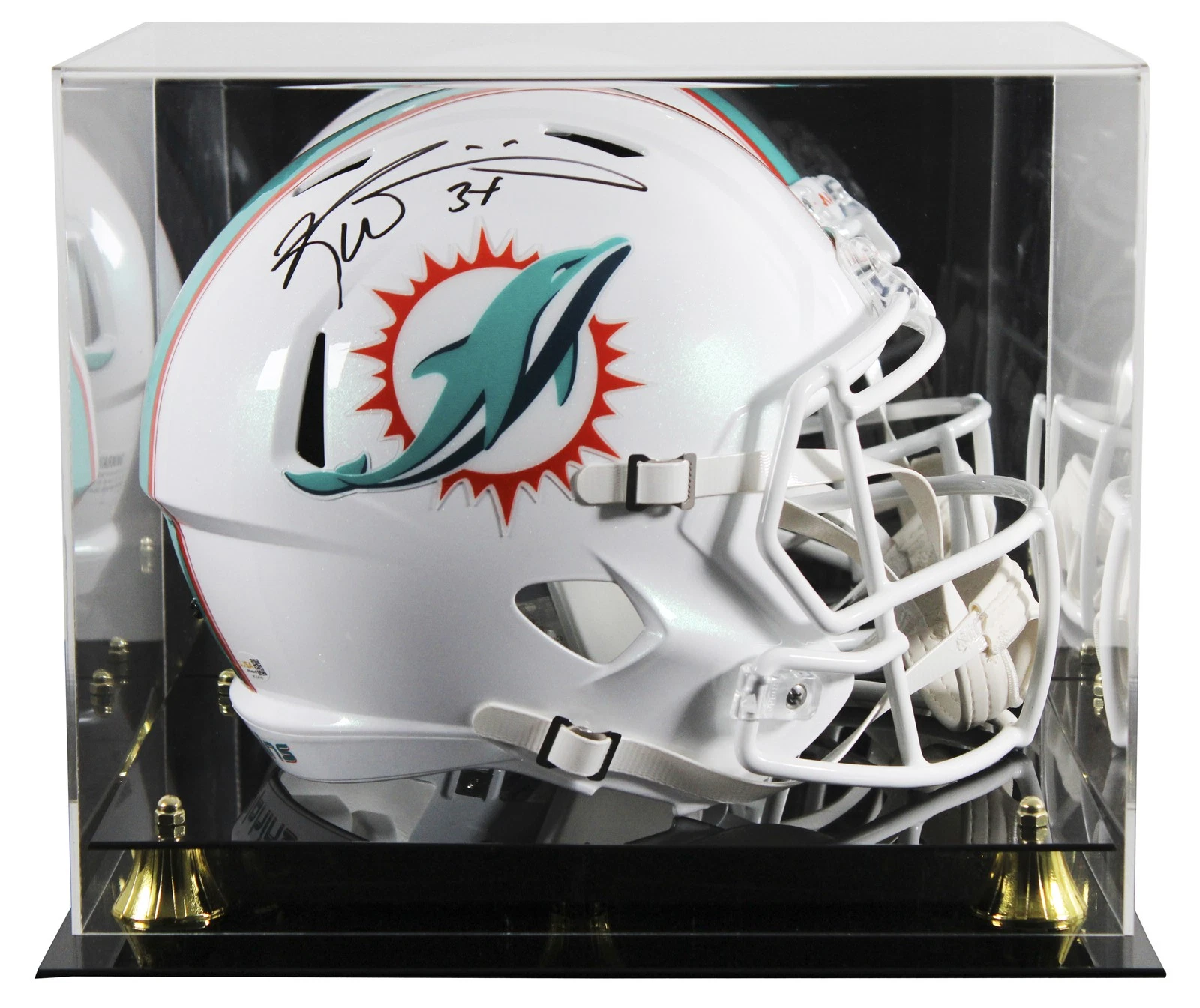 Dolphins Ricky Williams Signed Full Size Speed Rep Helmet W/ Case JSA Witness