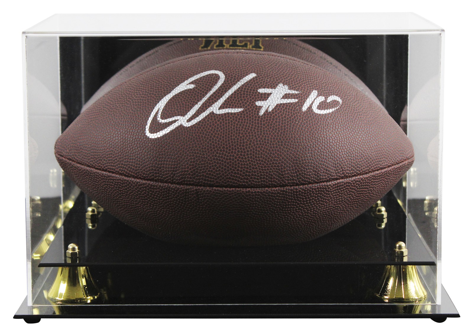 Browns Quinshon Judkins Signed Wilson Super Grip Football W/ Case BAS Witnessed