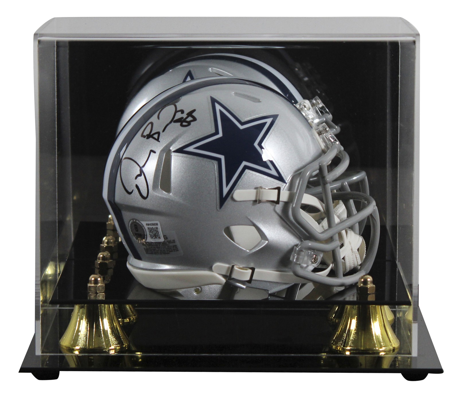 Cowboys Dez Bryant Authentic Signed Speed Mini Helmet W/ Case BAS Witnessed