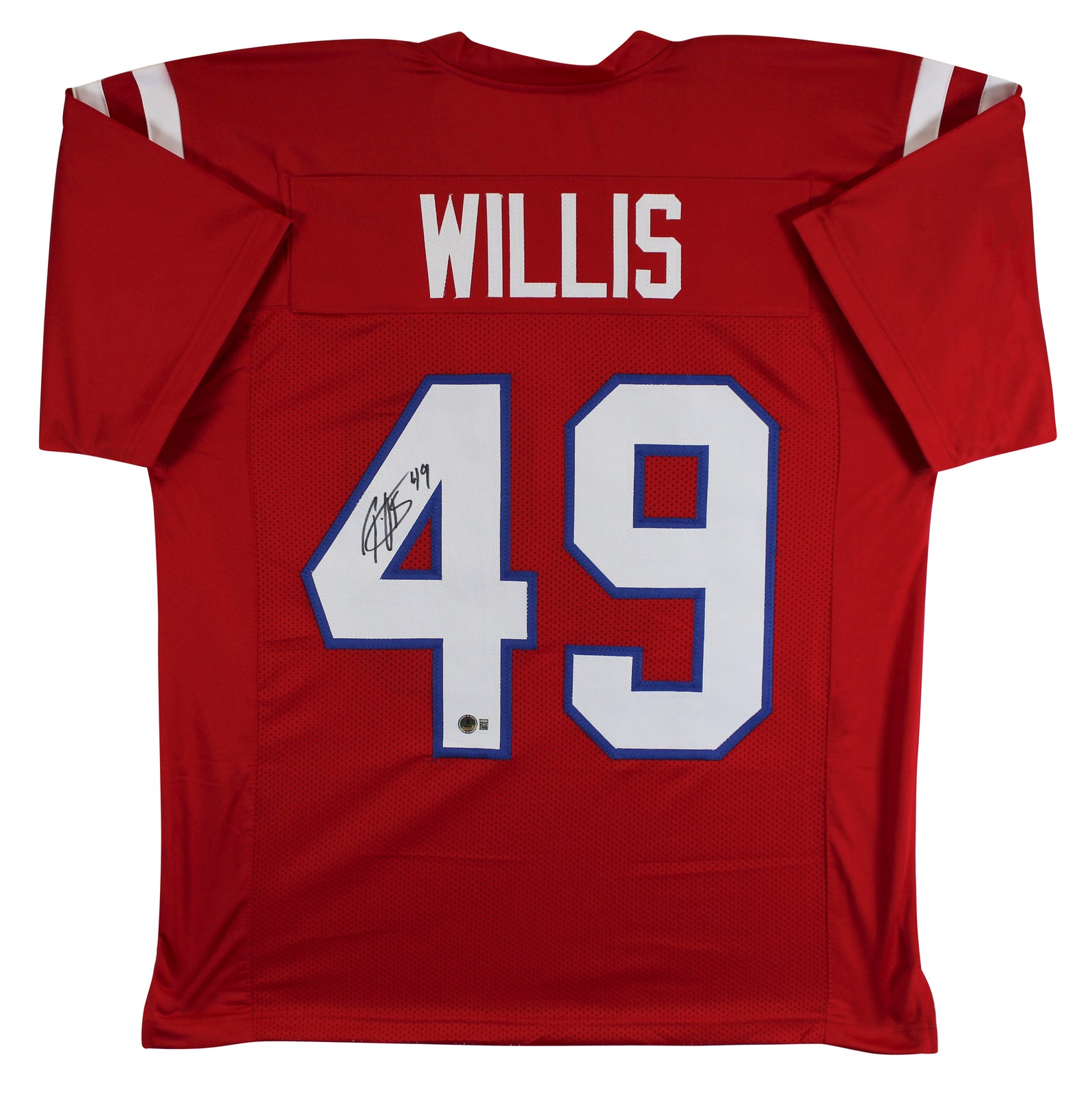 Ole Miss Patrick Willis Authentic Signed Red Pro Style Jersey BAS Witnessed