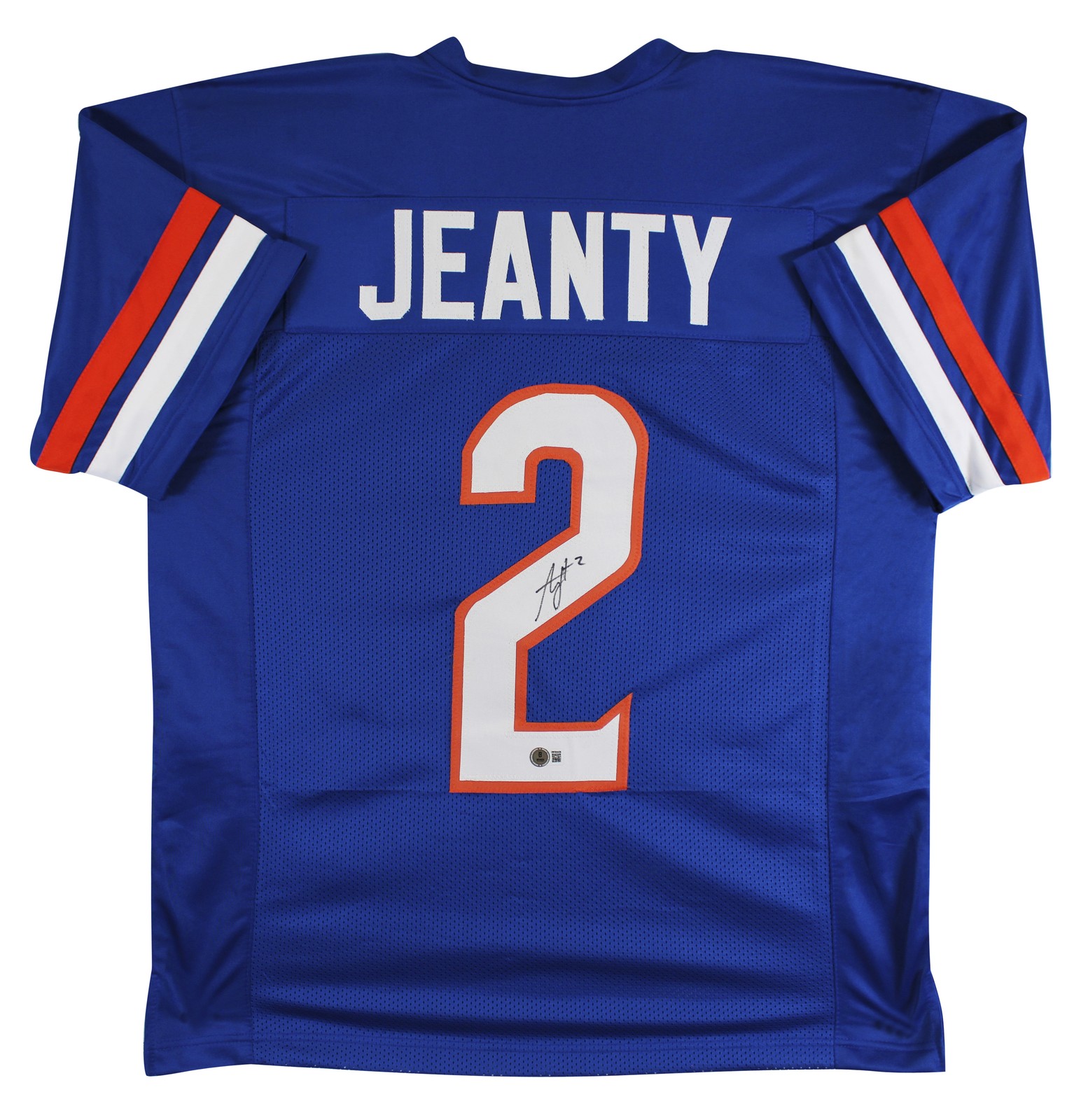 Boise State Ashton Jeanty Authentic Signed Blue Pro Style Jersey BAS Witnessed