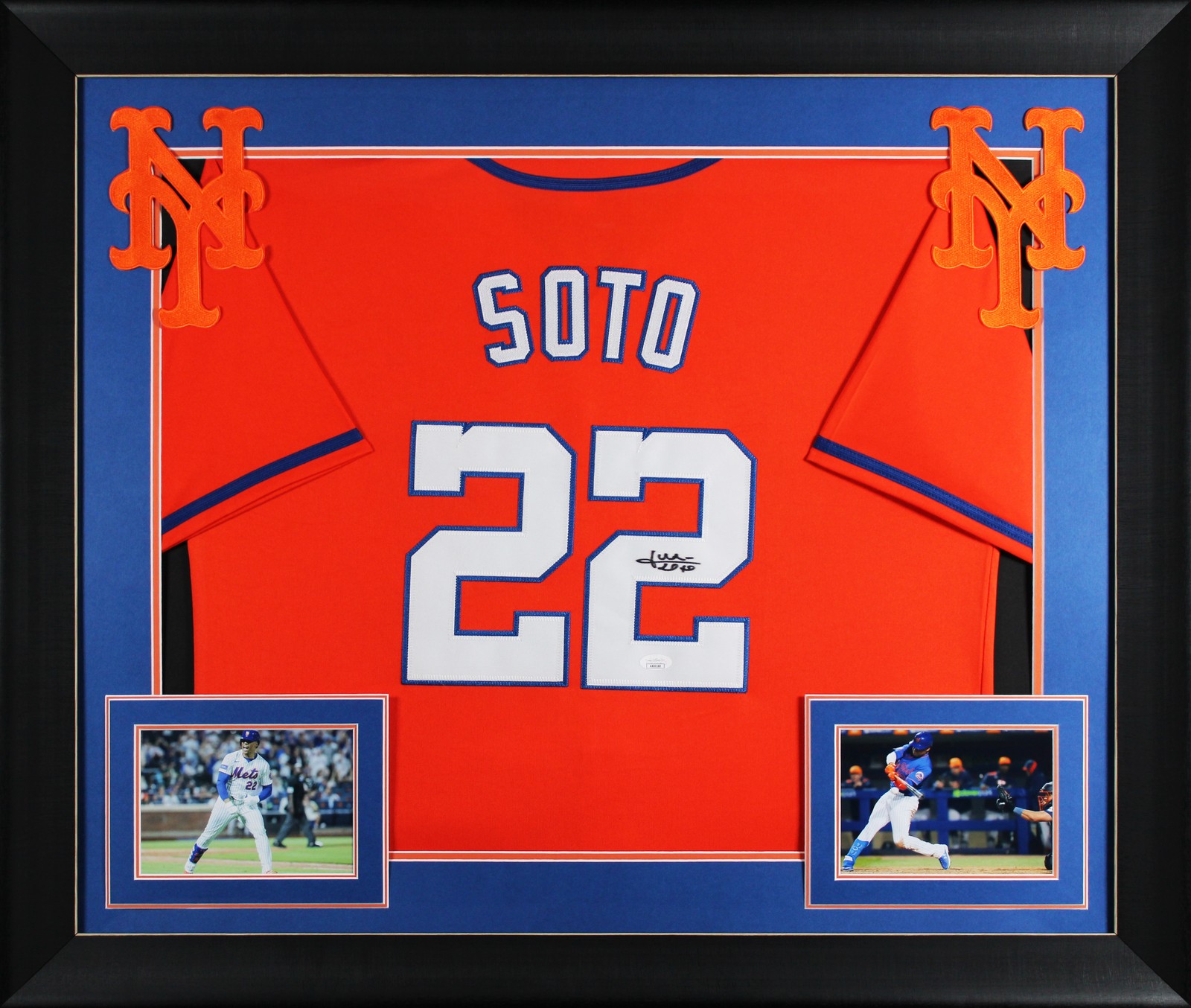 Juan Soto Authentic Signed Orange Pro Style Framed Jersey Autographed JSA