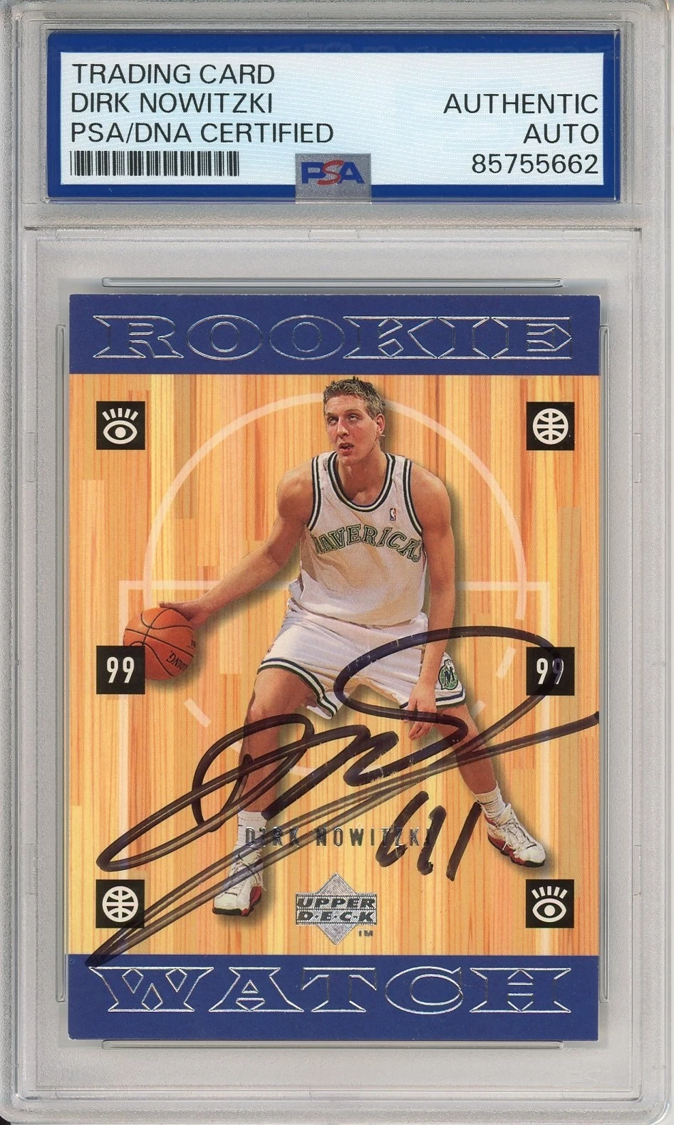 1998 UD Upper Deck Dirk Nowitzki Rookie Card RC Signed PSA DNA AUTOGRAPH HOF