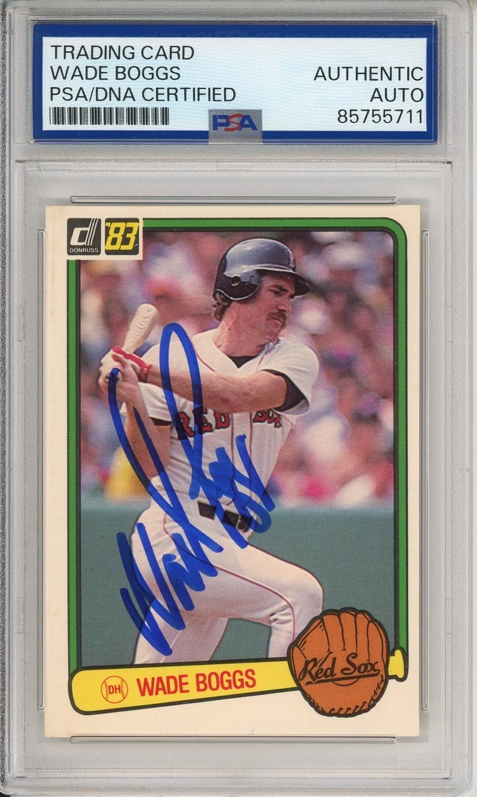1983 Donruss Wade Boggs SIGNED Rookie RC Card PSA DNA COA Autograph HOF Red Sox