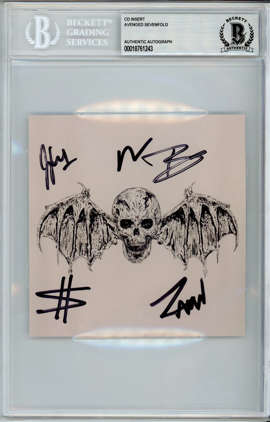 BAND SIGNED Avenged Sevenfold Life Dream Autograph CD Album Art Card Beckett BAS