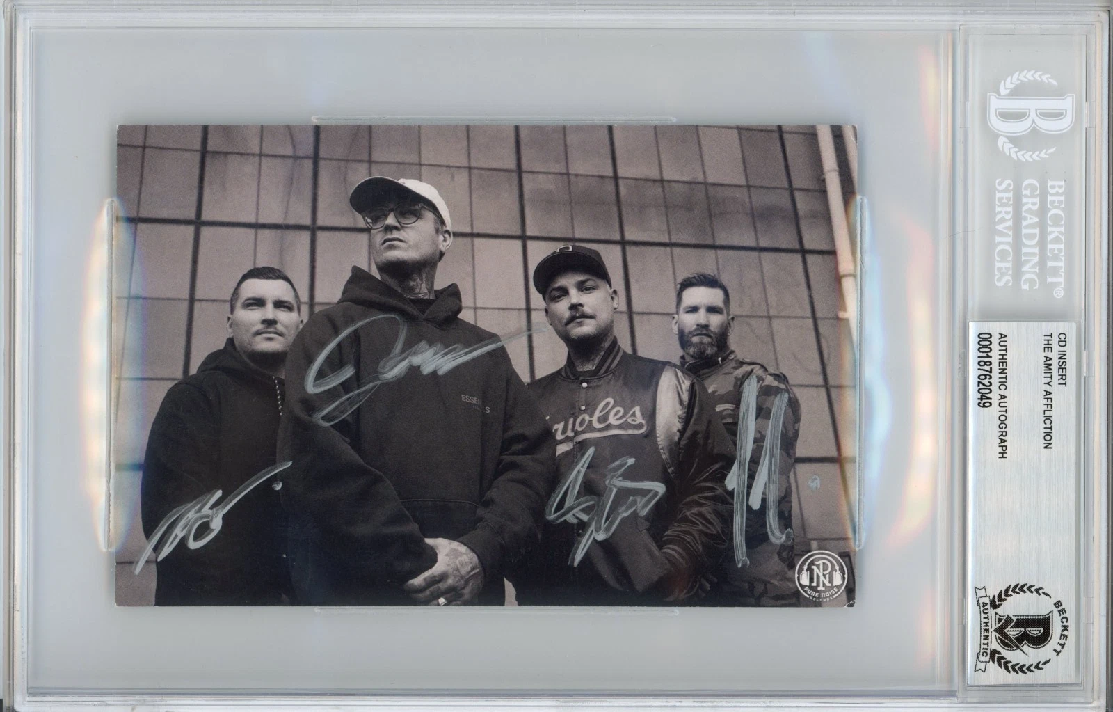BAND SIGNED The Amity Affliction Ghosts Album Card BAS Beckett COA AUTOGRAPH