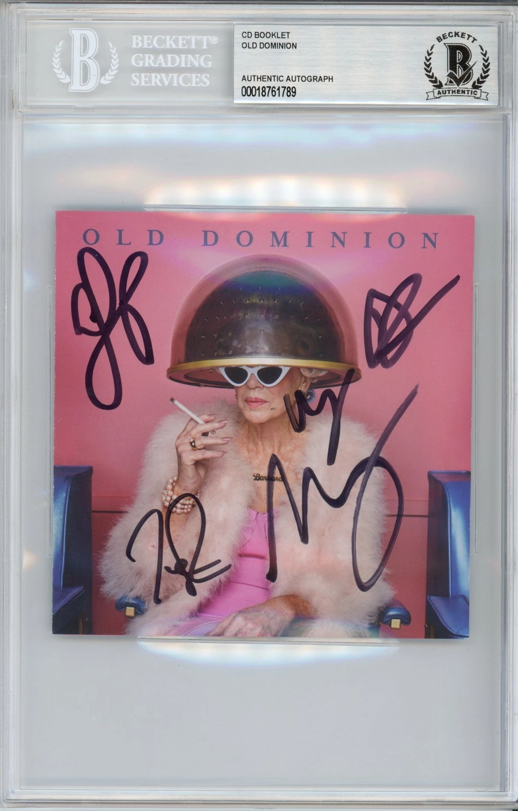 BAND SIGNED Old Dominion AUTOGRAPH Barbara CD Album Cover Book BAS Beckett COA