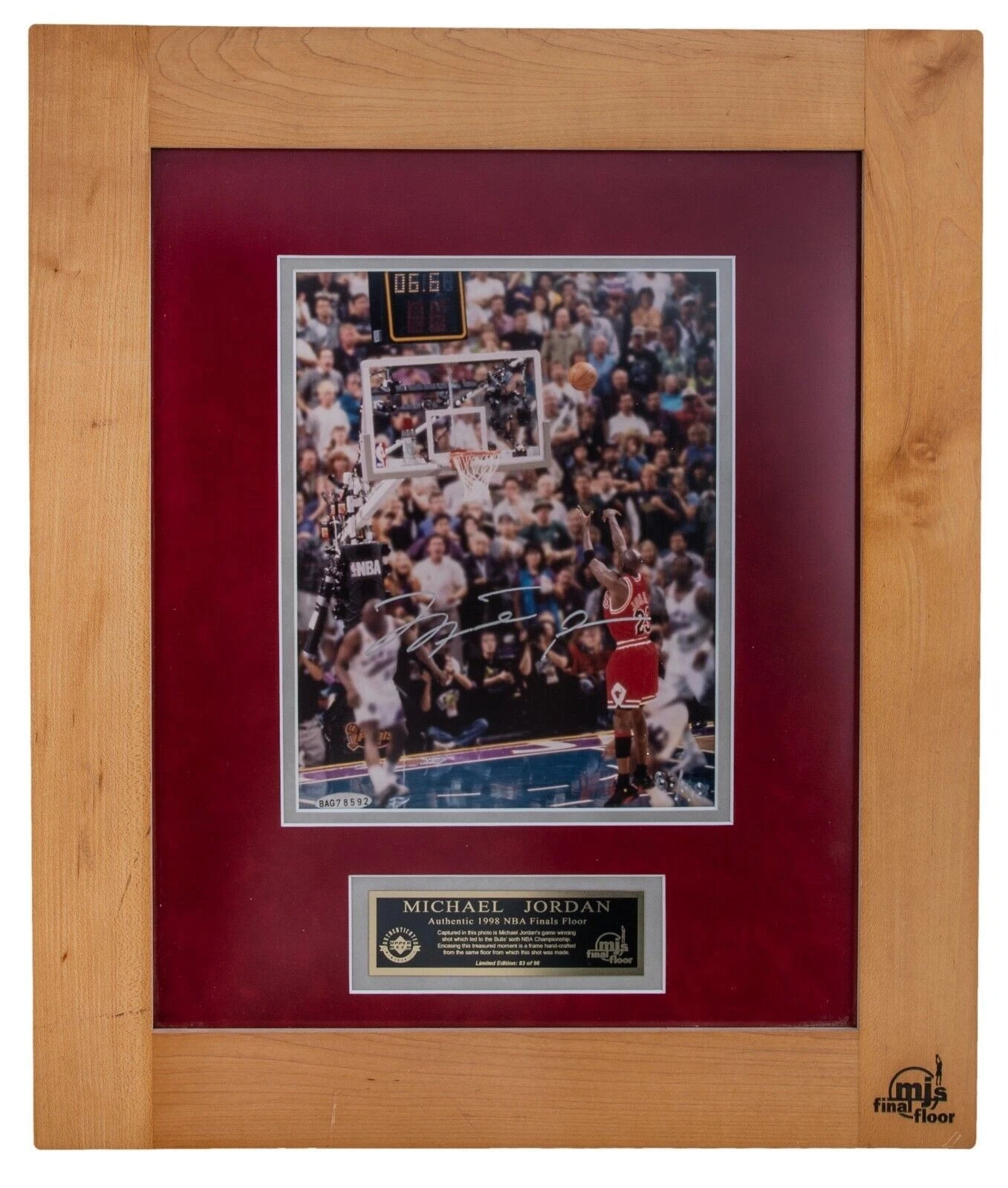 Michael Jordan Signed Last Dance Game Used Final Floor NBA Finals UDA & Beckett