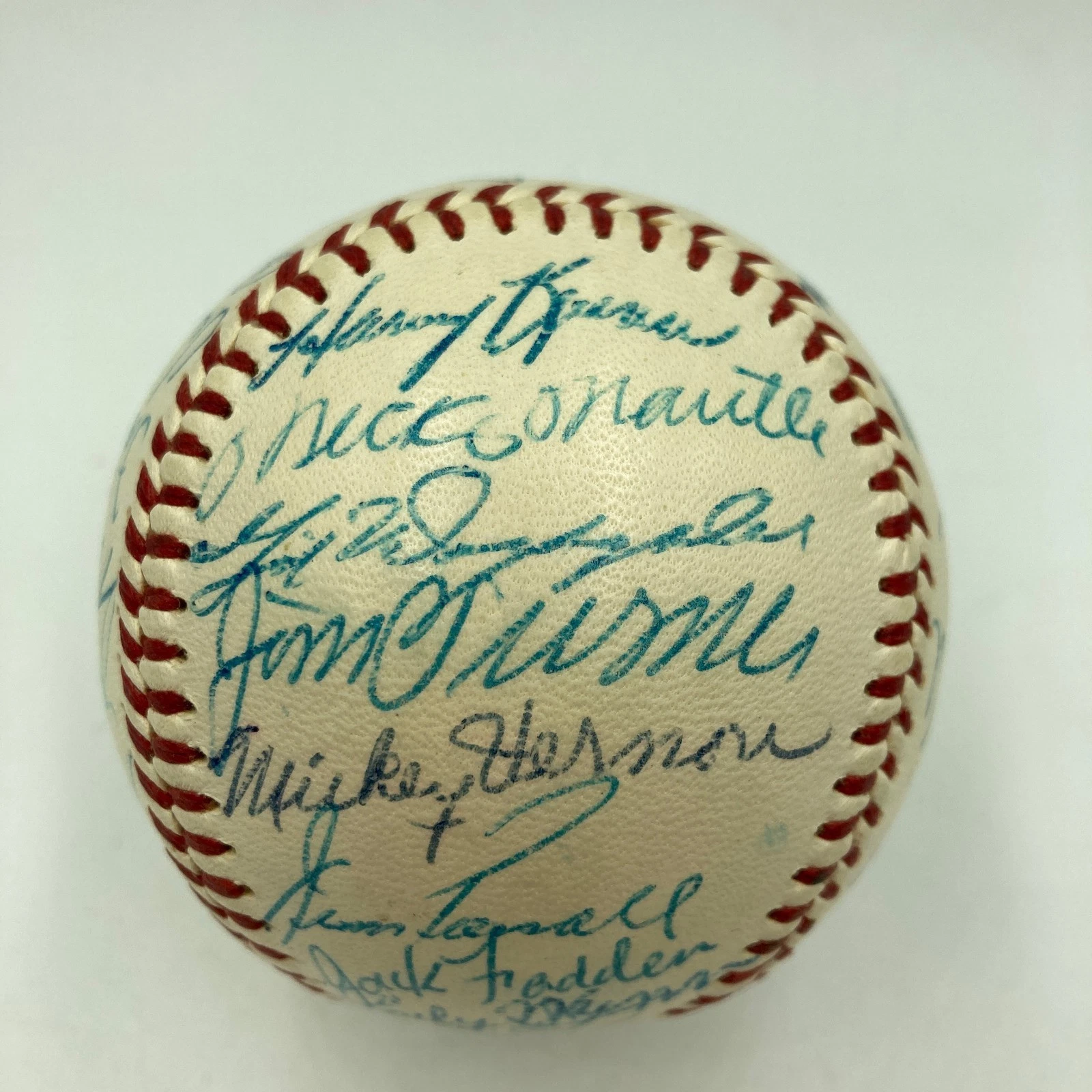 1956 All Star Game Team Signed Baseball Mickey Mantle & Ted Williams PSA DNA COA