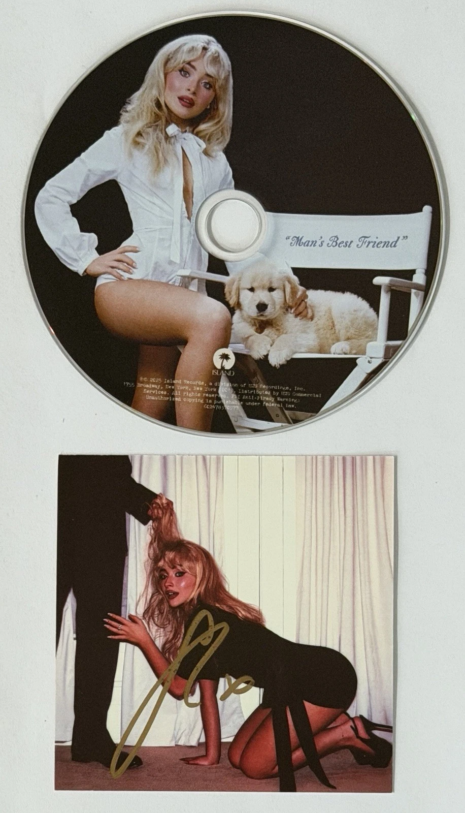 SIGNED Sabrina Carpenter Mans Best Friend Photograph & CD PSA DNA COA Autograph