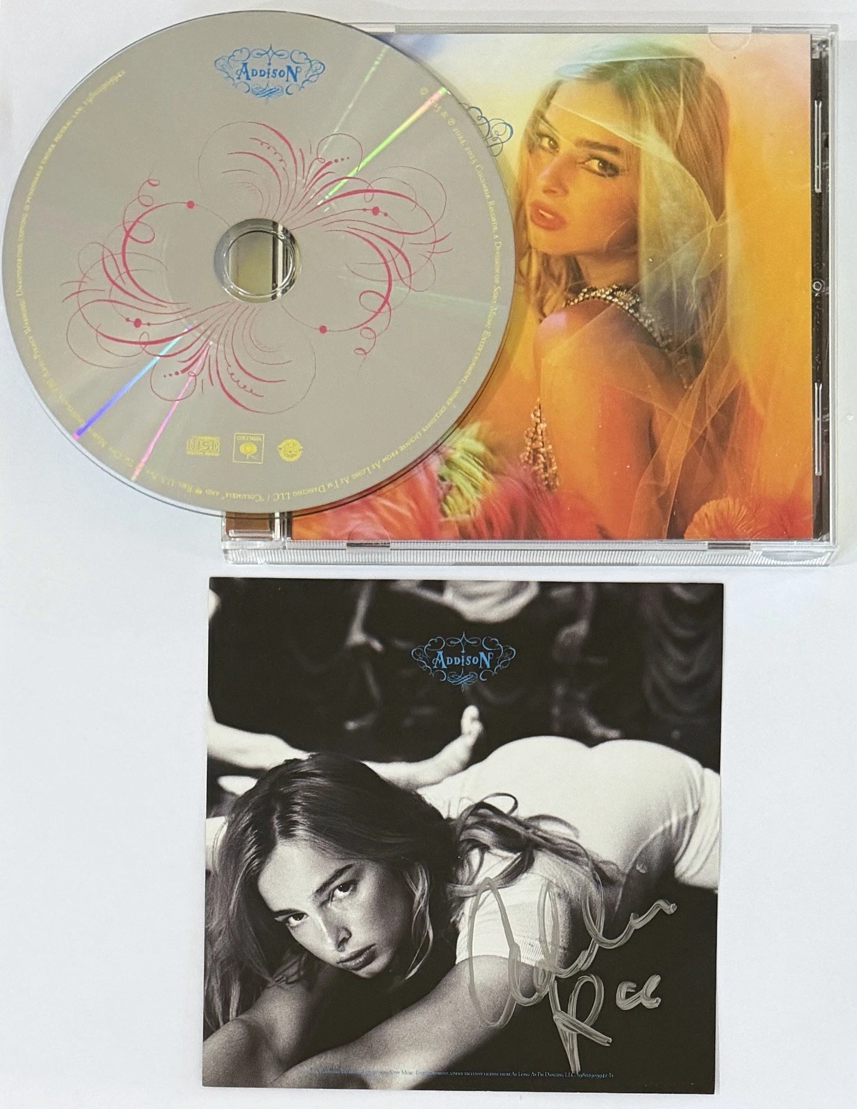 ADDISON RAE SIGNED ALBUM ART CARD AUTOGRAPH PHOTOGRAPH & CD PSA DNA COA AUTO