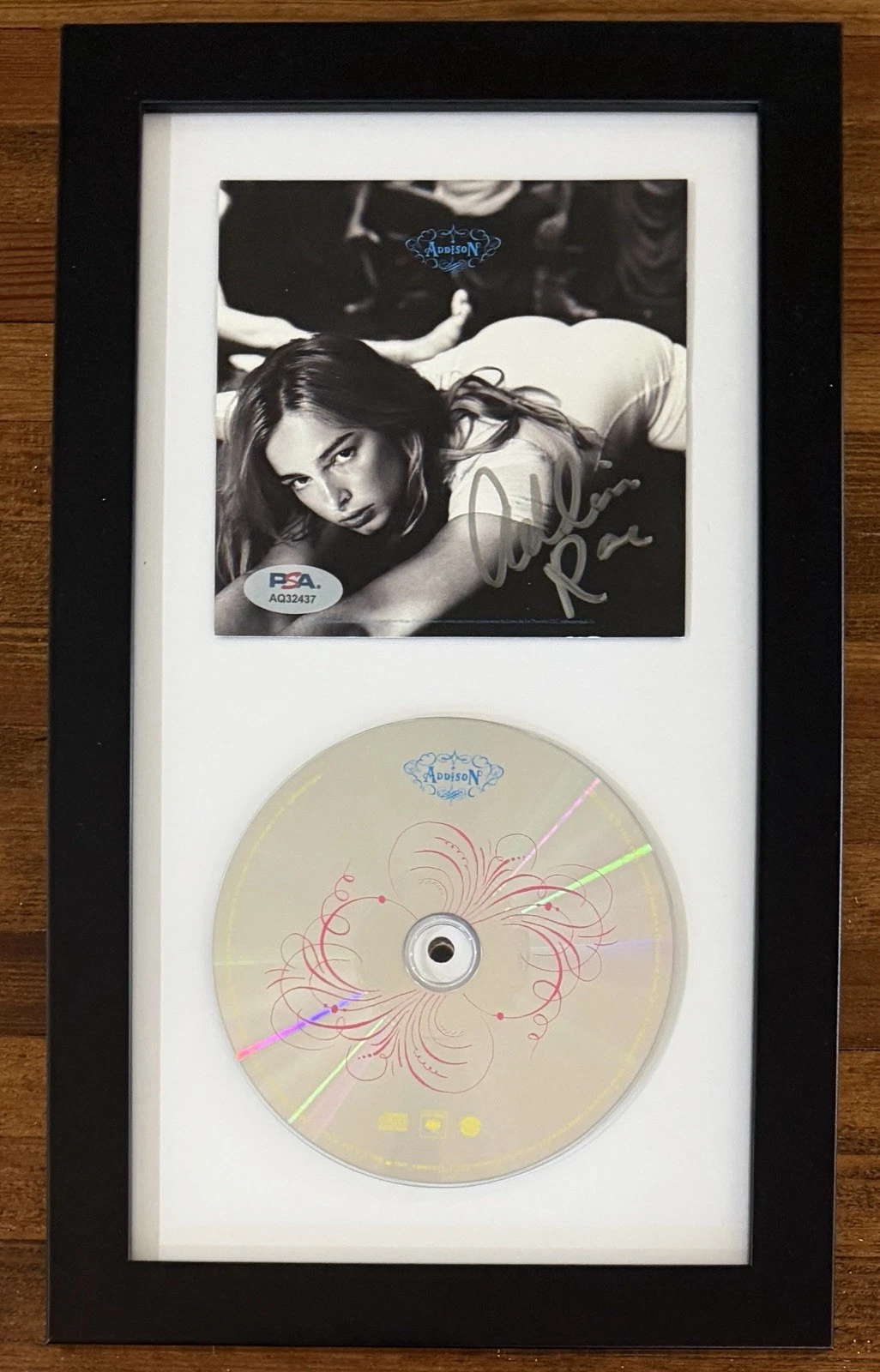 FRAMED ADDISON RAE SIGNED ALBUM ART CARD AUTOGRAPH PHOTOGRAPH & CD PSA DNA COA