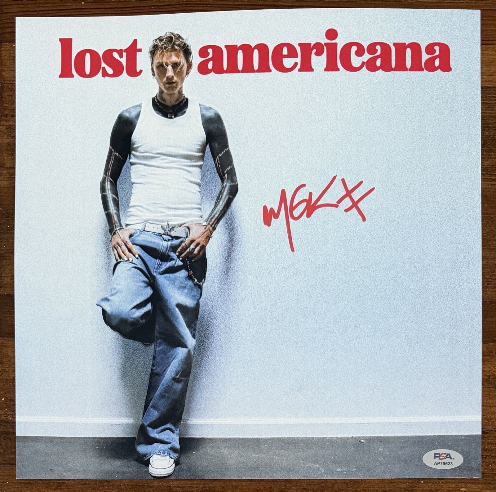 Machine Gun Kelly Lost Americana Vinyl LP & SIGNED Card PSA DNA COA Autograph