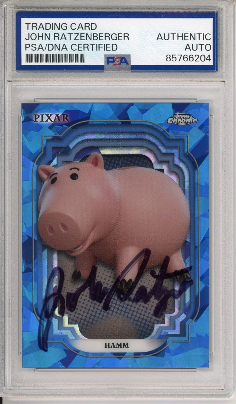 2024 TOPPS CHROME DISNEY SAPPHIRE HAMM SIGNED JOHN RATZENBERGER PSA DNA COA AUTO
