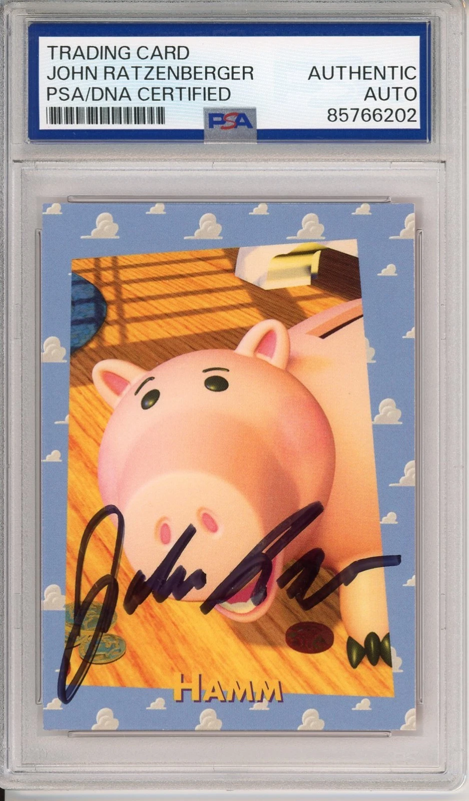 1995 Disney Skybox HAMM Toy Story SIGNED John Ratzenberger PSA DNA COA AUTOGRAPH