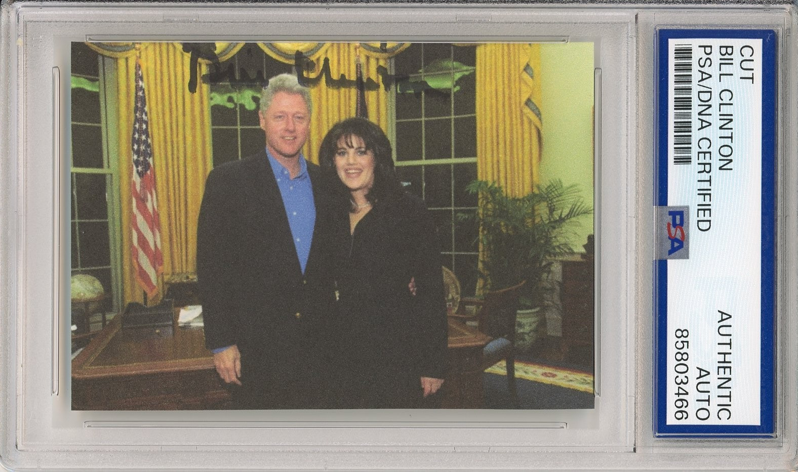 President Bill Clinton SIGNED AUTOGRAPH Monica Lewinsky Oval Office PSA DNA COA