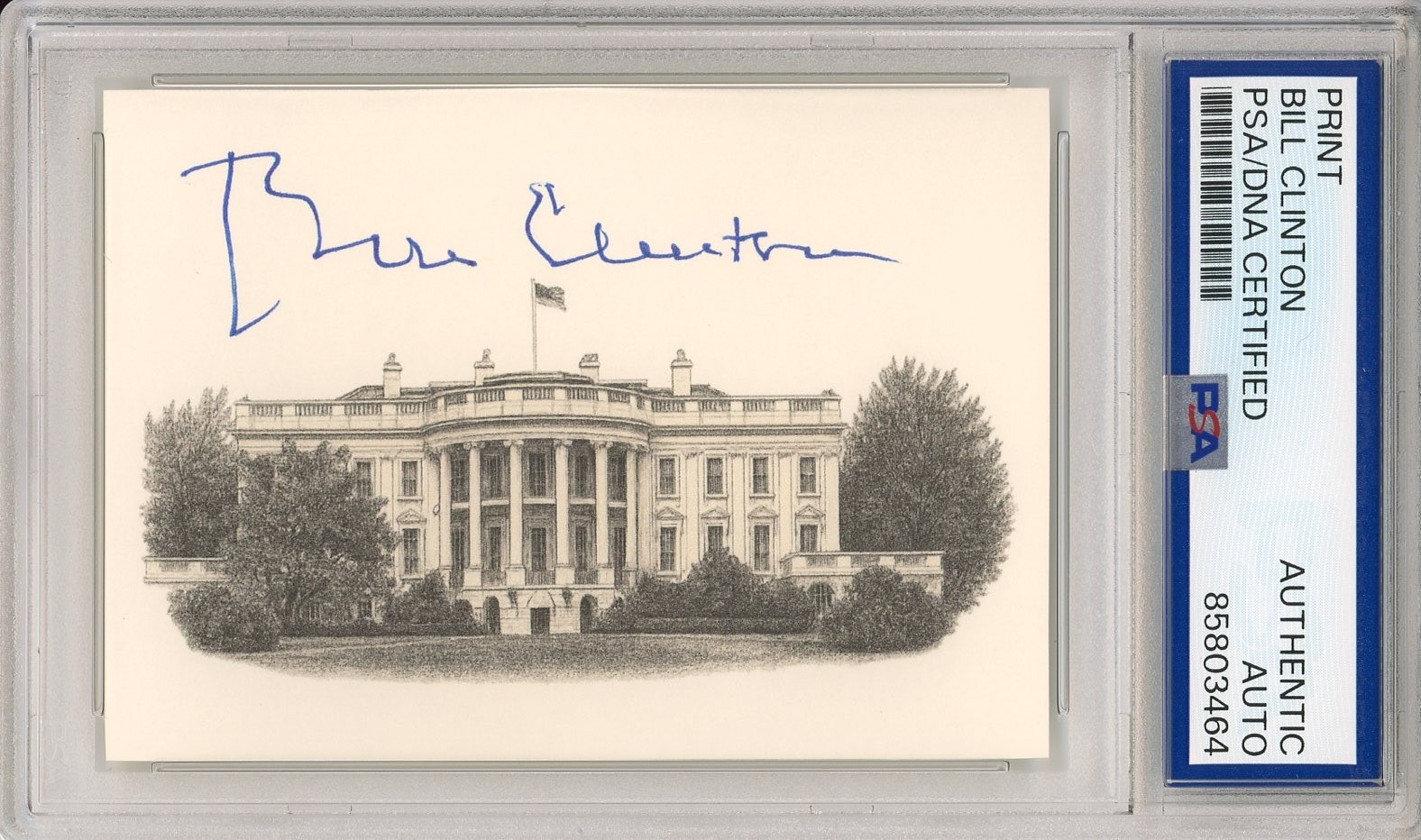 President Bill Clinton SIGNED AUTOGRAPH White House Picture Print PSA DNA COA