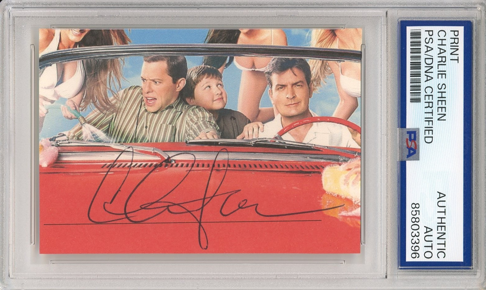 Charlie Sheen SIGNED Two and a Half Men TV Show PSA DNA COA AUTO Photograph