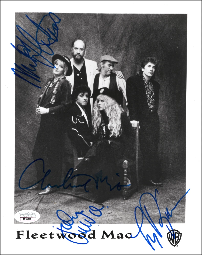 Fleetwood Mac Signed Autograph 8x10 Photo - Mick John Christine McVie + JSA COA