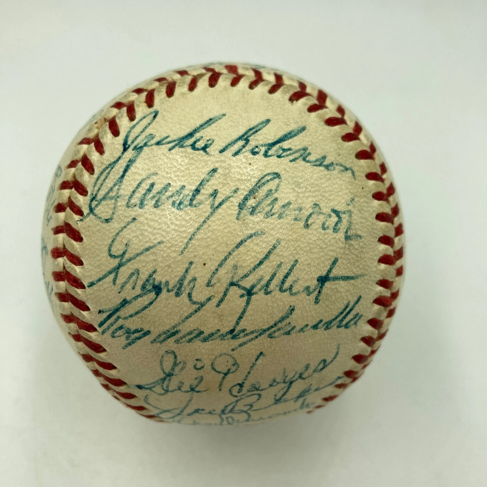 The Finest 1955 Brooklyn Dodgers Team Signed Baseball Jackie Robinson Beckett