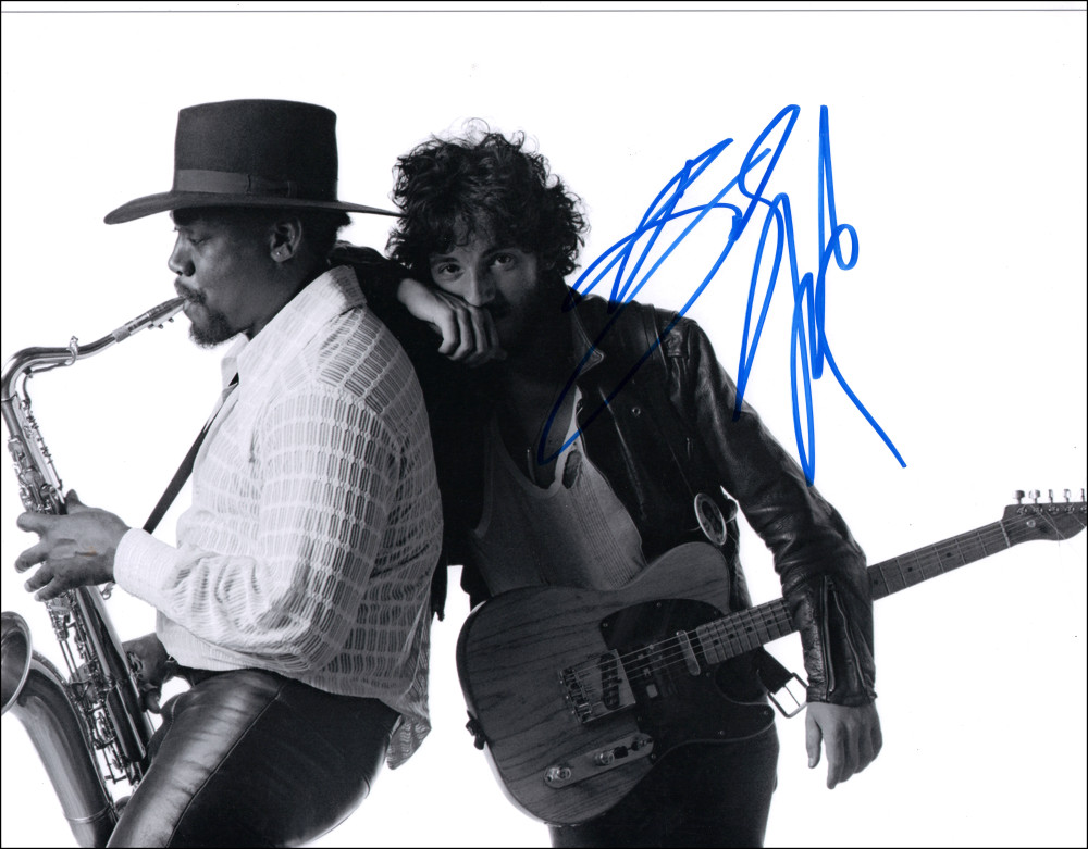Bruce Springsteen Signed Autograph 11x14 Born to Run Photo w/ Clarence JSA COA