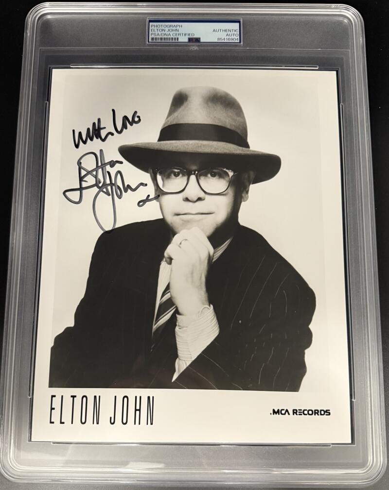 Elton John Signed Autograph PSA/DNA Encapsulated 8x10 Photo - Very Rare B