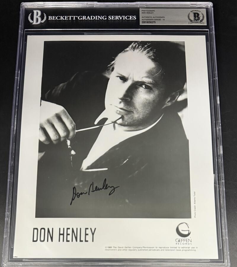 Don Henley Signed Autograph Eagles Promo Beckett COA Encapsulated 8x10 Photo