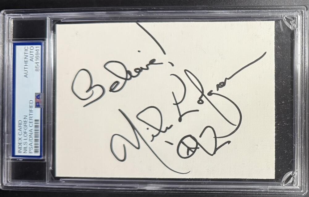 Nils Lofgren Signed Autograph PSA/DNA Slabbed Encapsulated 3x5 Card Springsteen