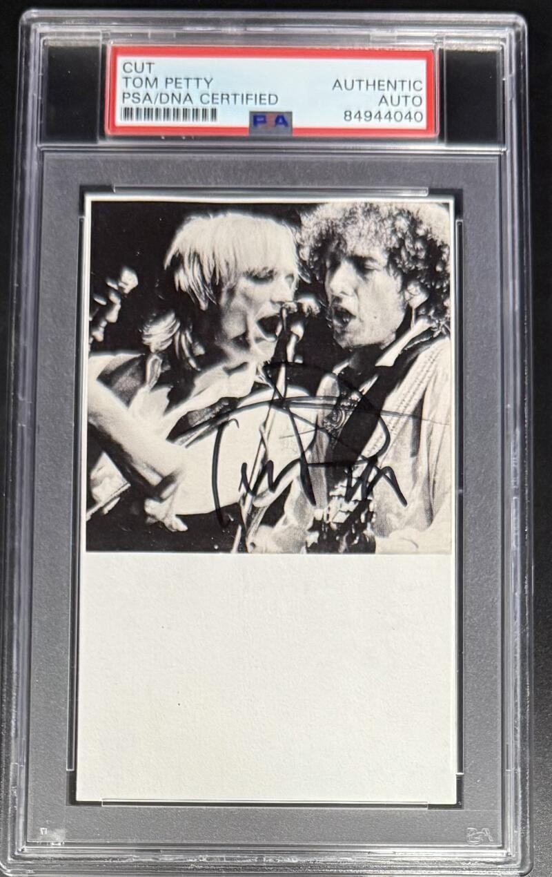 Tom Petty Signed Autograph PSA/DNA Encapsulated 3x5 Custom Art Photo Card COA