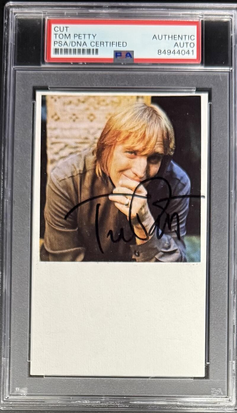 Tom Petty Signed Autograph PSA/DNA Encapsulated 3x5 Custom Art Photo Card COA D