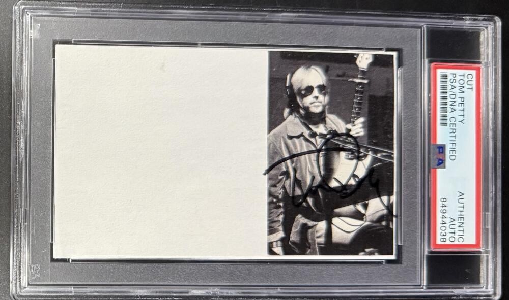 Tom Petty Signed Autograph PSA/DNA Encapsulated 3x5 Custom Art Photo Card COA E