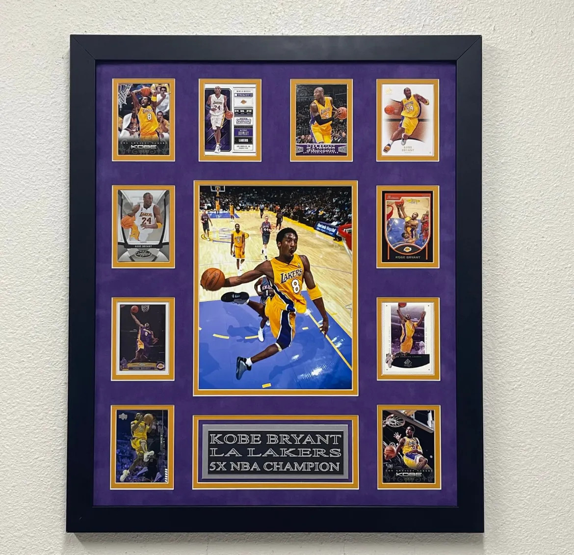 Kobe Bryant Custom Framed Display Los Angeles Lakers Basketball Frame