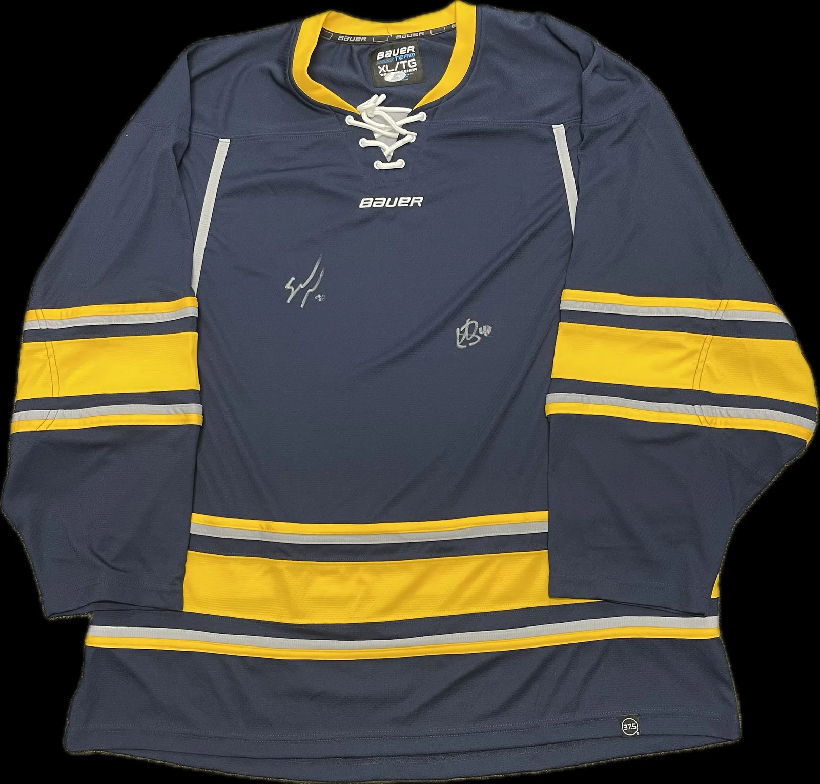 Spencer Knight and Arvid Soderblom Signed Chicago Blackhawks Hockey Jersey PSA