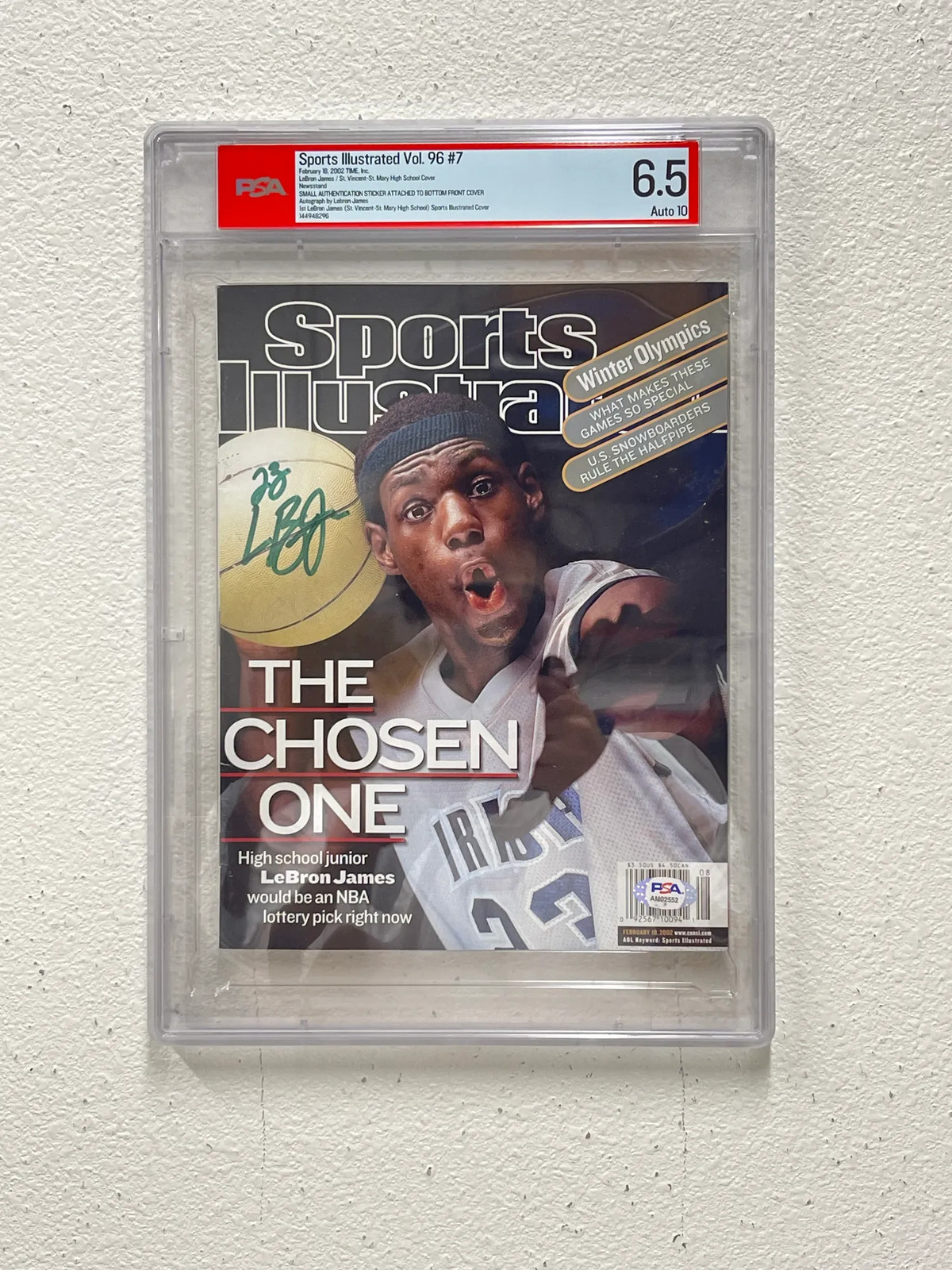 LeBron James Sports Illustrated Vol.96 #7 The Chosen One Signed Magazine PSA 6.5