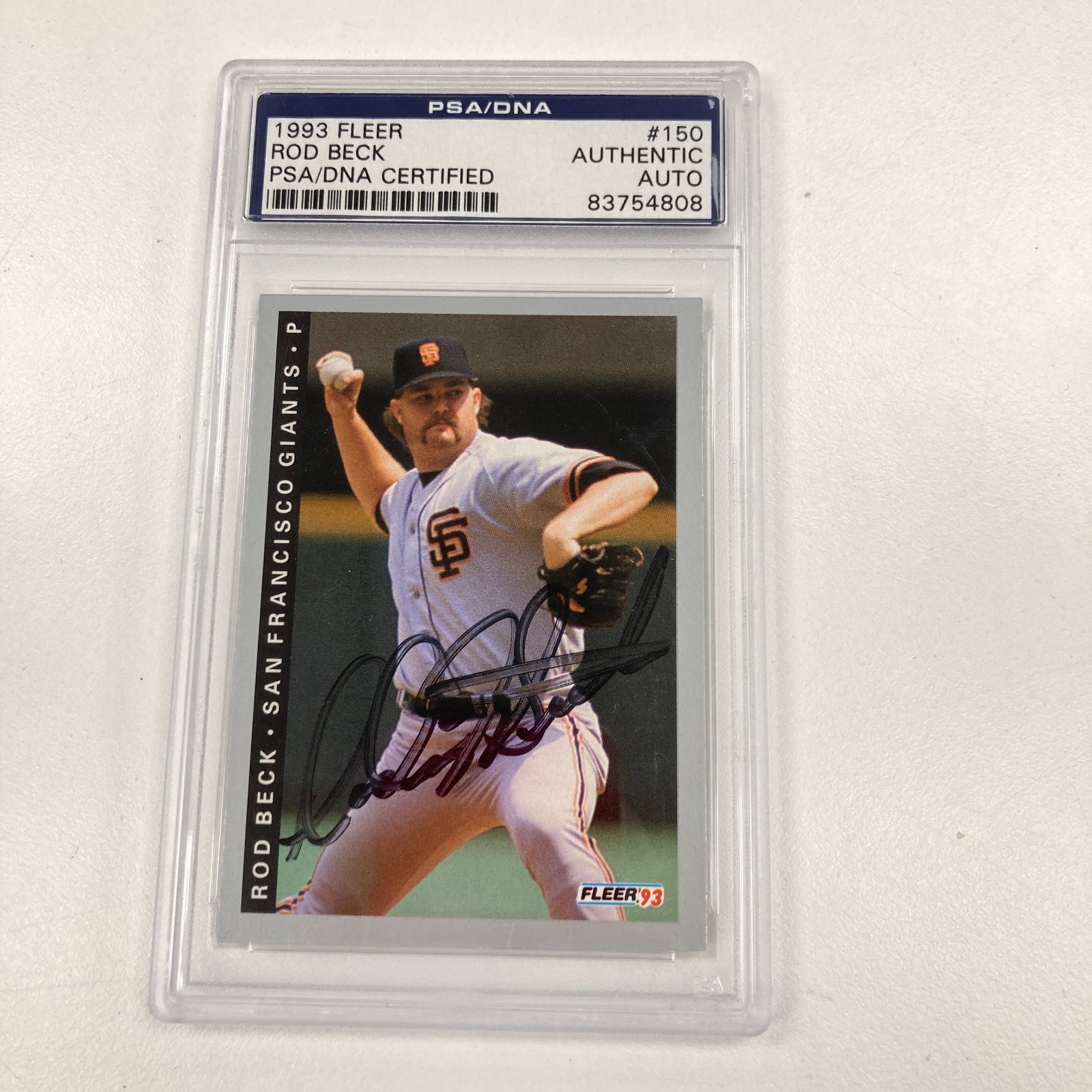 1993 Fleer Rod Beck Signed Baseball Card Auto PSA DNA