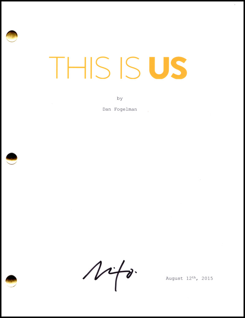 Milo Ventimiglia Signed Autograph This Is Us Full Pilot Script Screenplay - Jack