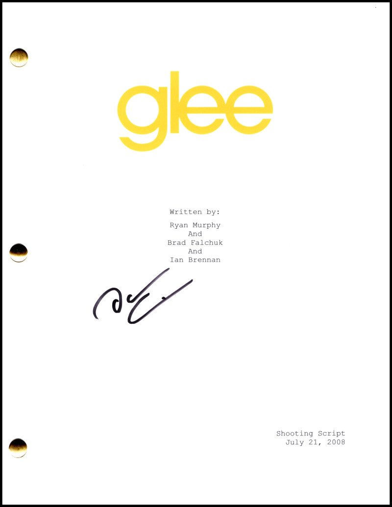 Darren Criss Signed Autograph Glee Full Pilot Script Screenplay  Blaine Anderson