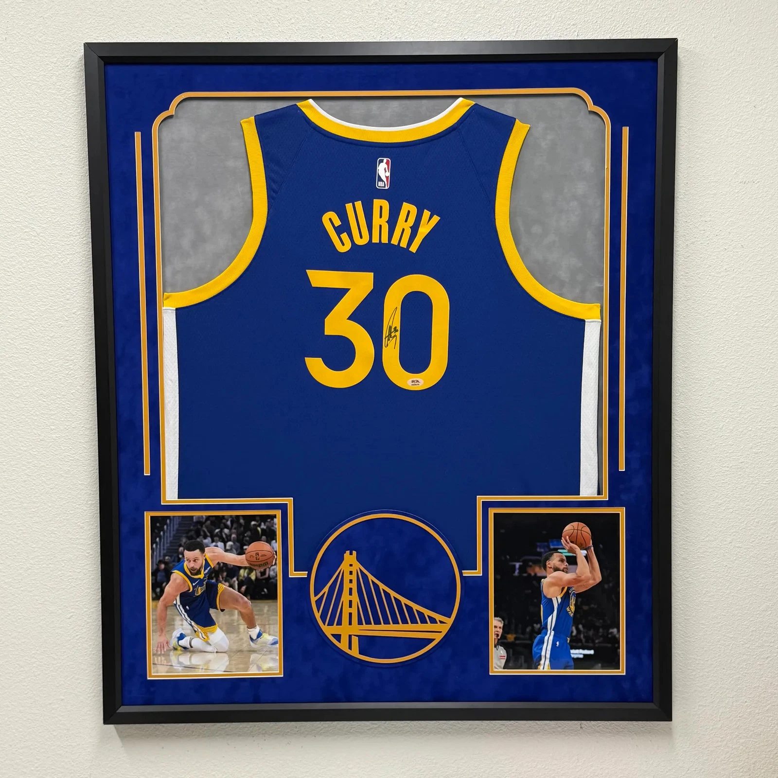 Stephen Curry Signed Jersey Custom Framed 